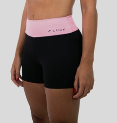 Shorts Curto Preto/Rosa