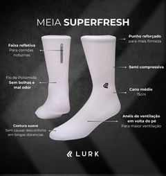 Kit 3 Meias Superfresh Branca - Lurk | Meias e Vestuário Fitness [@lurkbr]