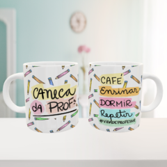 Caneca Professor Café Ensinar Dormir Repetir