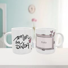 Caneca Amor da Dinda Branca + Foto - comprar online