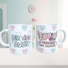 Caneca Vovó é Mamãe com Açúcar