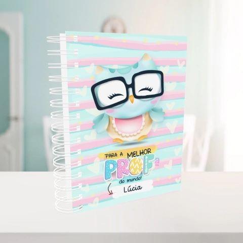 Caderno Professora Melhor Prof Corujinha