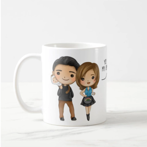 Caneca Ross e Rachel