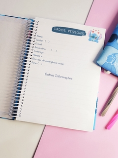 Caderno + Estojo c/ Elástico Stitch - Banguela Gifts | Personalizados