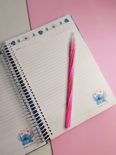 Caderno + Estojo c/ Elástico Stitch - loja online
