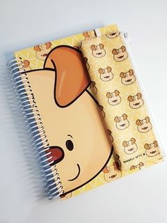 Caderno + Estojo c/ Elástico Pets Cachorro