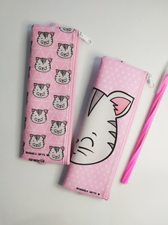 Caderno + Estojo c/ Elástico Pets Gato - Banguela Gifts | Personalizados