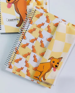 Caderno + Estojo c/ Elástico Vira-Lata Caramelo - comprar online