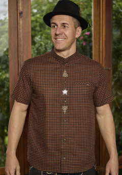 Camisa Edelweiss Chocolate e Preto
