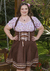 Monte o traje perfeito com o Traje Blume Marrom Plus, prático e confortável! Ideal para você arrasar na Oktoberfest. Compre gora!