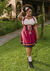 Descubra o elegante Traje Blume Marsala: corpete, saia e suspensórios que se ajustam ao corpo. Adquira o seu e destaque-se com estilo!