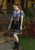 Descubra o Traje Blume Preto com corpete, saia e suspensórios. Monte seu traje típico e arrase. Compre agora e destaque-se com elegância!