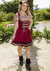 Descubra o Traje Liebe Marsala, modelo de colete e saia que une conforto e estilo. Compre agora e arrase na Oktoberfest!