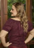 Blusa Ciganinha Camélia Vinho e Preto - Frida e Cia. Trajes Típicos 