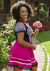 Descubra o Vestido Violeta Pink e Preto, com blusa, colete e saia em costurados juntos. Conforto e estilo em um só produto. Garanta o seu agora mesmo!