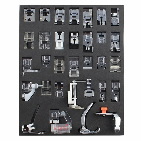Kit de 32 prensatelas para máquinas domésticas
