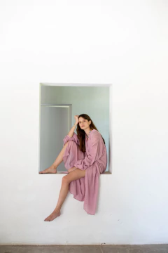 Túnica Santorini rosa - tienda online