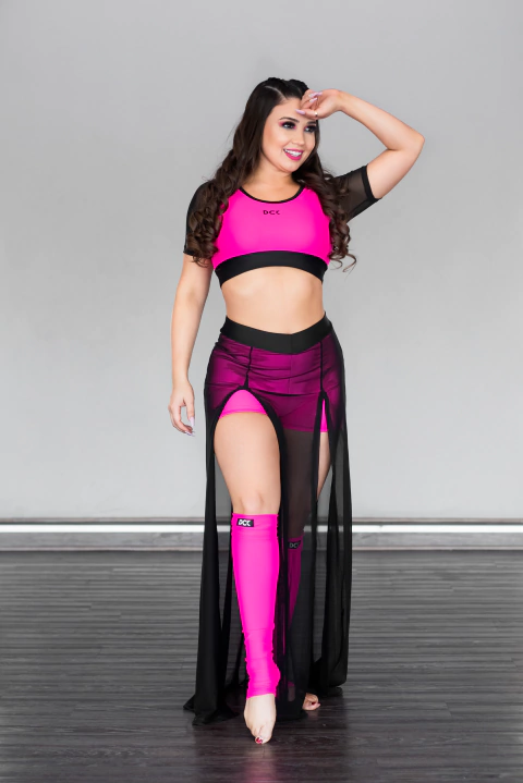 Top Dance MANGA CORTA FUCSIA