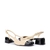 Sapato Slingback Bico Quadrado Preto e Creme - comprar online