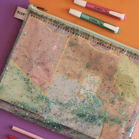ESTUCHE A4 - GLITTER - WISH by Guillermina - comprar online