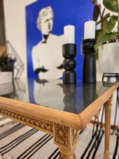 Mesita inglesa con tapa de espejo - comprar online