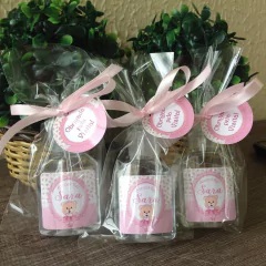 Frascos Álcool Gel 35ml com saquinho e tag - Mimos & Caprichos