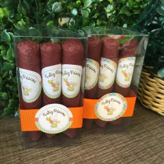 Caixinha Páscoa com 3 Charutos de Chocolate Recheados