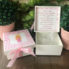 Mini Caixa Batizado Padrinhos - loja online