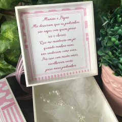 Mini Caixa Batizado Padrinhos - Mimos & Caprichos