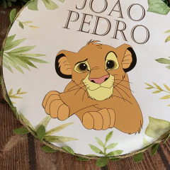 Placa Redonda Maternidade Folhas - comprar online