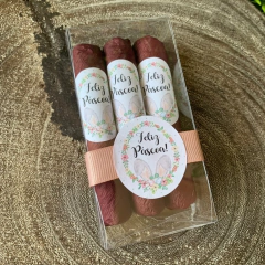 Caixinha Páscoa com 3 Charutos de Chocolate - Mimos & Caprichos