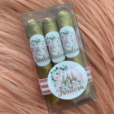 Caixinha Baby Elegance com 3 Charutos de Chocolate