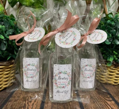 Frascos Álcool Gel 60ml com saquinho e tag