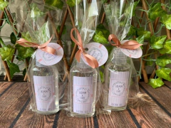 Frascos Álcool Gel 60ml com saquinho e tag - comprar online