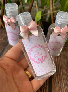 Frascos Álcool Gel 60ml com lacinho - Mimos & Caprichos