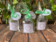 Frascos Álcool Gel 35ml com saquinho e tag - loja online