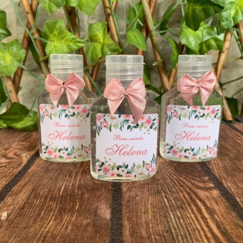 Frascos Álcool Gel 35ml com lacinho