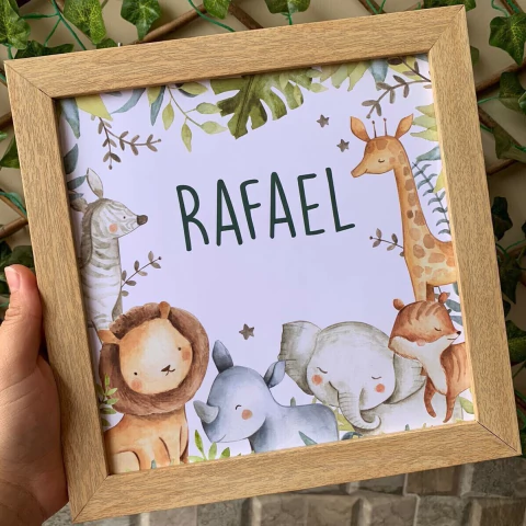 Quadro Clean Porta de Maternidade Madeira