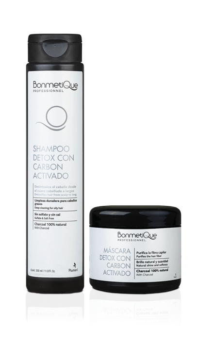 COMBO DETOX CARBÓN ACTIVADO: Shampoo + Máscara