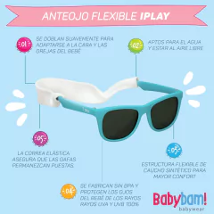 ANTEOJO FLEXIBLE IPLAY TURQUESA / PROTECCIÓN SOLAR 100% UVA/UVB - comprar online