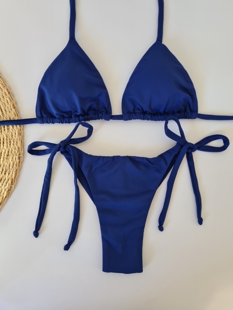Cortininha meril azul bic / Lacinho