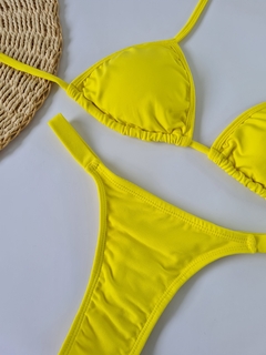Cortininha viés meril amarelo / Fio dental - comprar online