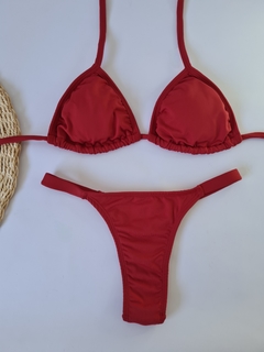 Cortininha viés meril vermelho / Fio dental - comprar online