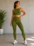 Conjunto fitness feminino premium zero transparência tendência legging + top na internet