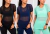 Kit 3 blusas feminina tule transparente manga curta blusa treino academia - comprar online