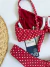 Meia taça Lola poá vermelho com branco / Asa delta na internet