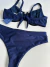 Meia taça Lola micro canelado azul marinho / Hot pant - Biquínis Lola Chic