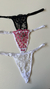 Conjunto lingerie Amélia rosa e branco - comprar online