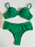 Meia taça Lola lycra verde bandeira / Borboleta tradicional