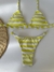 Top fixo listrado amarelo / Tira fina